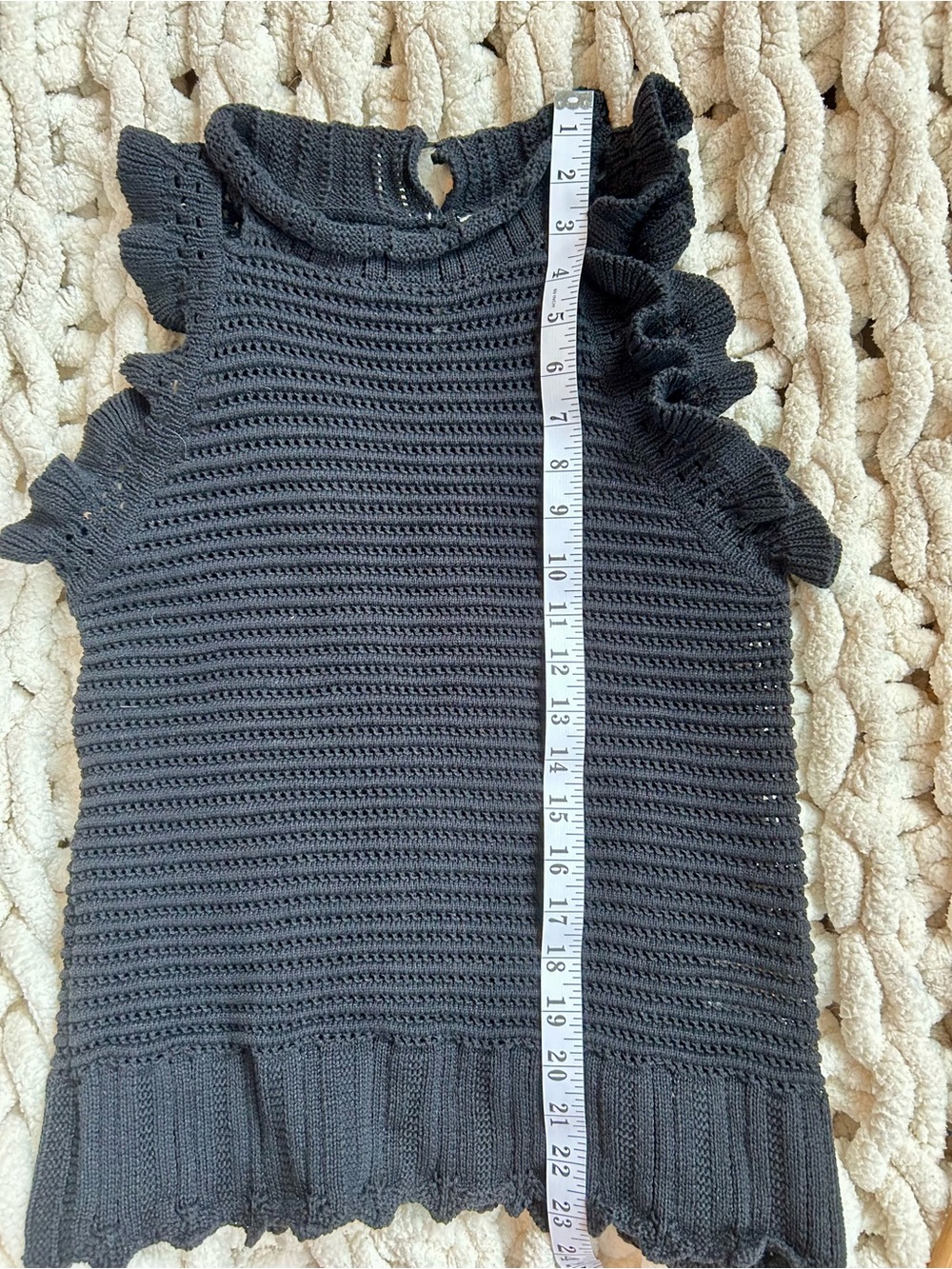 🖤 Melissa Nepton Rana Ruffle Knit Top - Picture 7 of 7